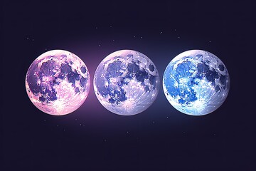 Mystic Full Moon Gradients - Serene Lunar Light