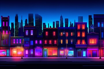 Neon Nights: Metropolitan Streetscape Gradients