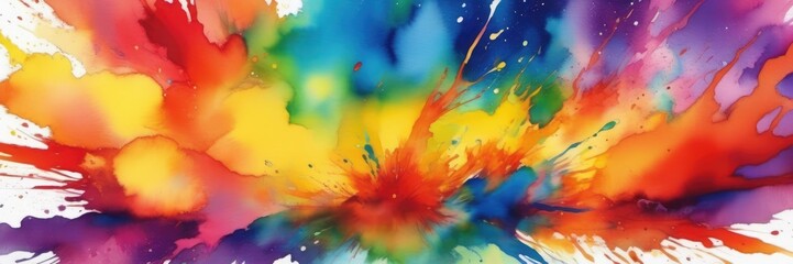 abstract watercolor explosion symbolizing creative inspiration and energy.