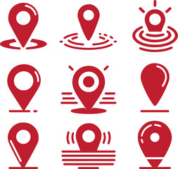 GPS logo icon set