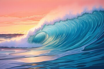 Oceanic Tidal Wave Gradients: Cresting Wave Color Spectrum