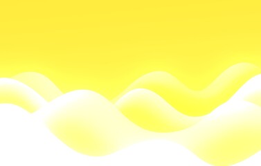 abstract bright yellow background with glowing fluid wave 