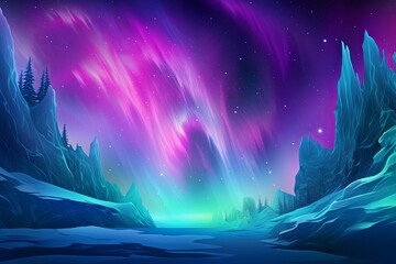 Polar Aura: Enchanting Aurora Borealis Gradients in Glowing Arctic Ambiance