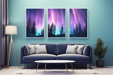 Polar Aurora Borealis Gradients: Mystical Sky Canvas