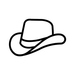 Vector black line icon for Hat