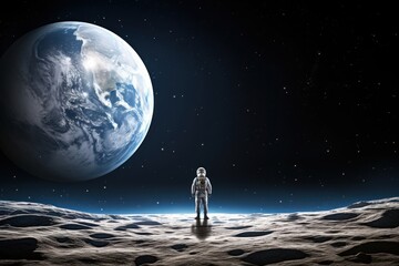 Obraz premium Astronaut space moon astronomy.