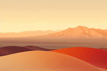 Fototapeta na wymiar Shimmering Desert Mirage: Arid Landscape Palette Gradients