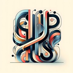 Vibrant Abstract Objects Colorful Alphabet Letters Collection for Creative Projects - obrazy, fototapety, plakaty