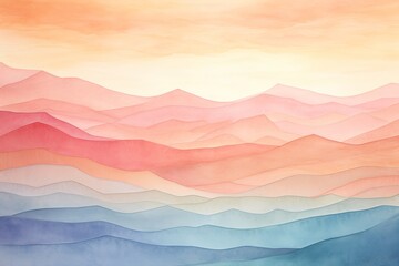 Fototapeta na wymiar Shimmering Desert Mirage Gradients - Mirage Watercolor Blend Glory