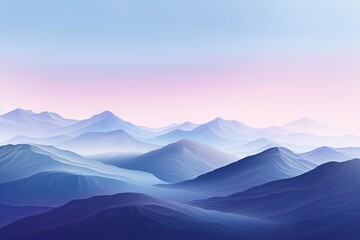 Snowy Mountain Cap Gradients: Layers of Snowy Elevation