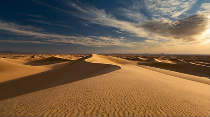 Fototapeta na wymiar sunset in the desert.genrative.ai