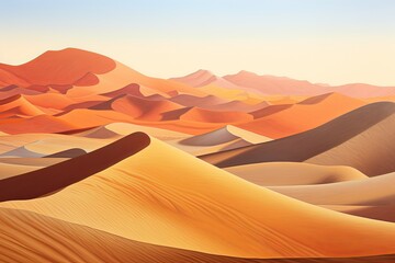 Sun-Kissed Sahara Dunes: Arid Gradients Landscape Palette