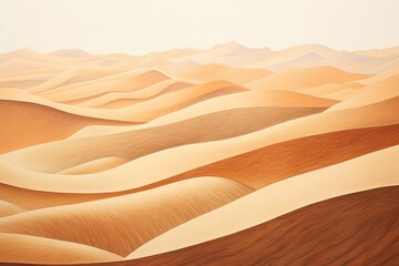 Sun-Kissed Sahara Dunes Gradients: Desert Sand Collage Visions