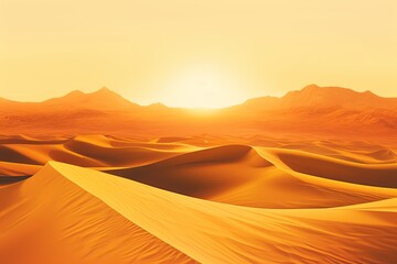 Sun-Kissed Sahara Dunes Gradients: Glowing Desert Collage
