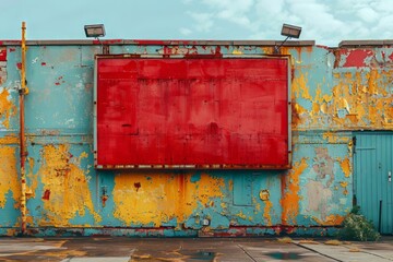 Blank modern billboard in the city