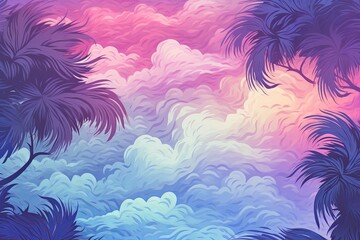 Tropical Monsoon Gradient Swirls: Moody Sky Rain Gradients