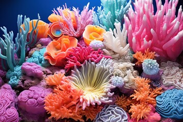 Underwater Coral Reef Gradients: Enchanting Sea Life Color Blend