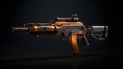 Naklejka premium Machine gun game icon 3d