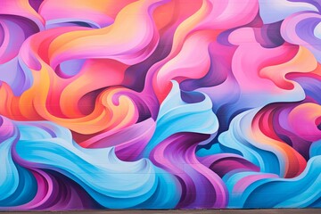 Obraz premium Vibrant Graffiti Wall Gradients: Colorful Street Expression Burst