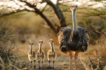 the family of ostriches