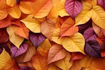 Fiery Fall Foliage: Warm Autumn Leaf Gradients in Vibrant Colors __