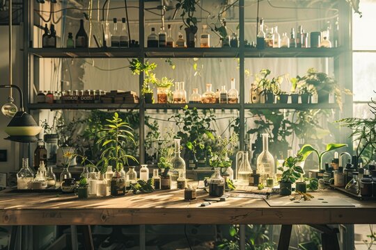 Verdant Alchemy: The Synergy of Nature and Science in a Botanical Lab