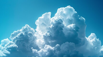 b'Large white cloudscape with blue sky background' - obrazy, fototapety, plakaty