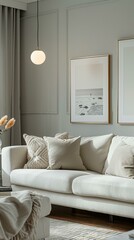 Fototapeta na wymiar b'Modern minimalist living room interior design'