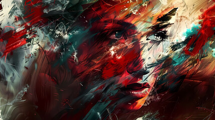 artistic abstraction of a woman's face