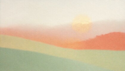 朝霧（和、和紙、和風をイメージしたイラスト背景） - obrazy, fototapety, plakaty
