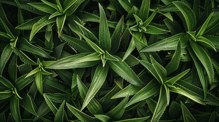 Fototapeta premium Plants with green leaves close-up