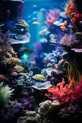 Fototapeta na wymiar b'Underwater world full of vibrant coral and colorful fish'