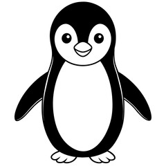 penguin cartoon isolated on white