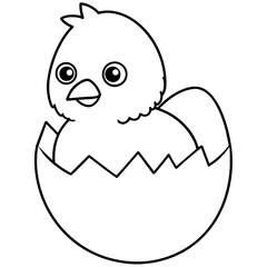 cartoon chicken with egg