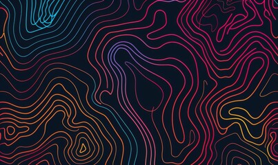 Fototapeta premium Vector abstract background with colorful lines 