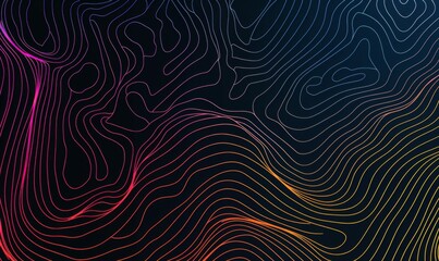 Vector abstract background with colorful lines 