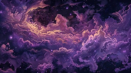 Fototapeta na wymiar Artistic Doodle Nebula Galaxy Space Universe Backdrop Background Wallpaper