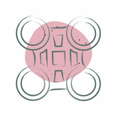Icon Agricultural Drone. related to Drone symbol. Color Spot Style. simple design illustration