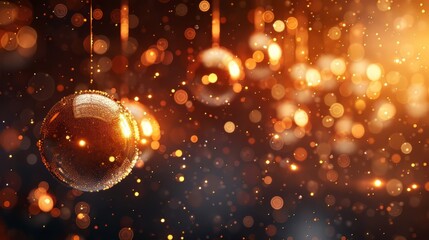 Light Gold Ball Cosmic Rain