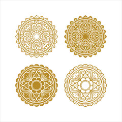 Balinese ornament vector logo tatto decoration