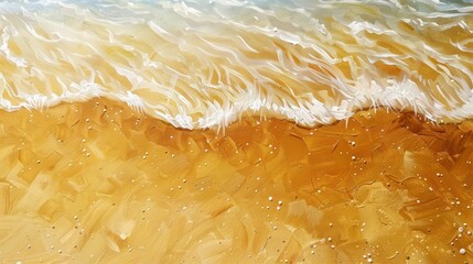 Calming artwork depicting serene waves in gentle brushstrokes.
