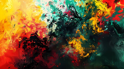 digital expressionism painting of a colorful abstract background
