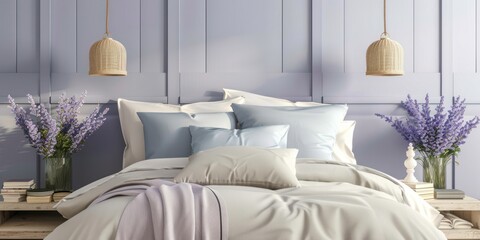 Soothing Bedroom Colors for Deep Sleep: Choose soothing bedroom colors, like lavender or soft blue, to promote deep sleep and relaxation, 