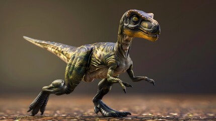 Design a 3D rendering illustrating dinosaur animals
