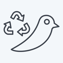 Icon Go Green. related to Recycling symbol. line style. simple design illustration