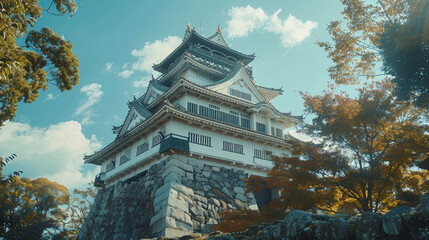 青空と日本のお城