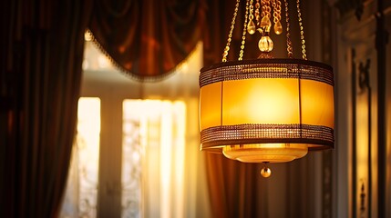 Beautiful retro luxury light lamp decor glowing