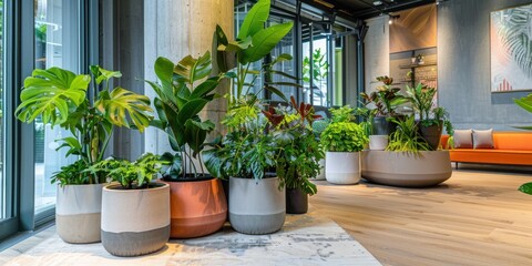 Outdoor Connection with Indoor Plant Displays