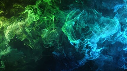 Naklejka premium Colorful smoke swirls on dark background