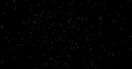 Fototapeta premium Subtle dust particle background overlay realistic light dust effect in black. Air overlay small dust dirt flying shimmering real-like particles fairy fantasy transparent atmosphere overlay fx.